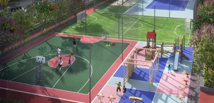 Sports courts, representative image