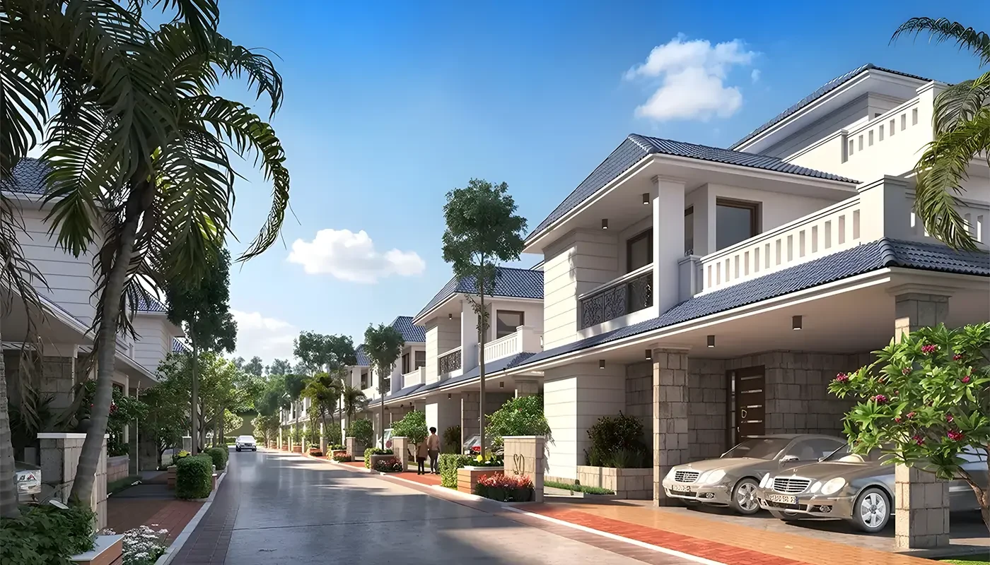 Prestige Springwood Townhouse street elevation at Prestige Springwood